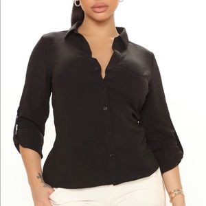 Timing Black Button Down Shirt